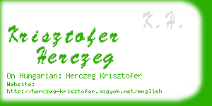 krisztofer herczeg business card